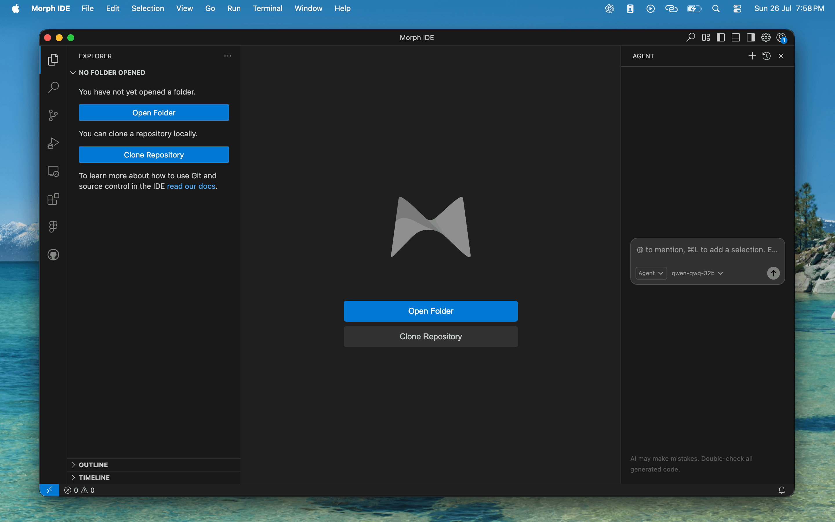 Morph IDE Application Screenshot